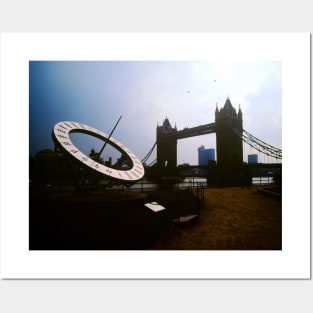 Sun Dial at Tower Bridge, London. Posters and Art